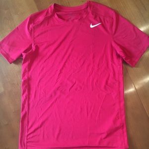 Nike boys XL Red Fitted Dri-fit Shirt